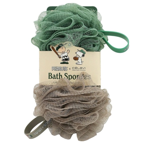 Snoopy Other - Celavi X Peanuts 2Pc Bath Sponge With Printed Starps